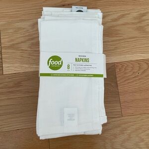 White Cloth Napkins - Set of 8